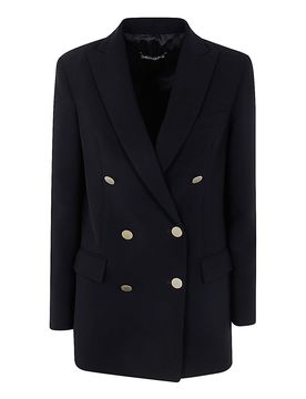 Cappotto doppiopetto con bottoni dorati