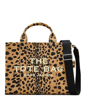 La borsa tote media in tela con ghepardo