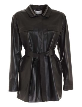 Giacca in pelle nera