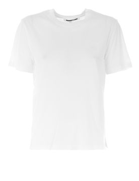 T-shirt in cotone con logo frontale