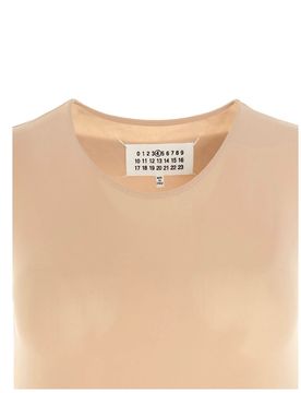 Body smanicato color nude