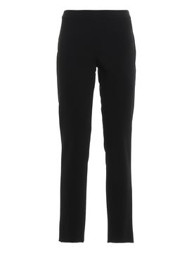 Pantaloni a vita alta in morbido cady