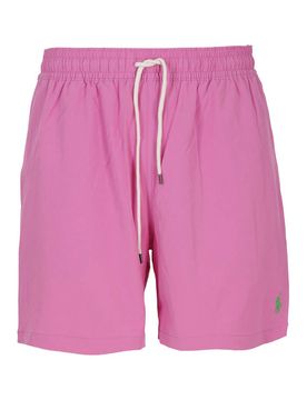 Boxer da mare in nylon con ricamo logo