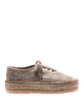 Espadrillas dorate stringate