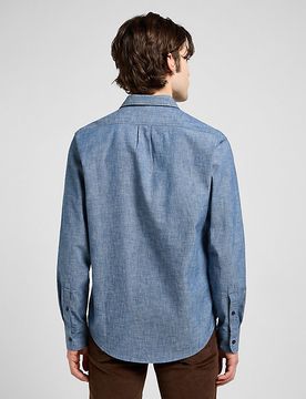Regular Patch Shirt Rinse Größe S male