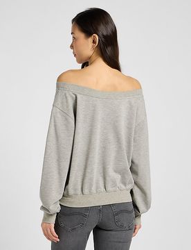 Off Shoulder Regular Sweatshirt Grey Heather Größe M female