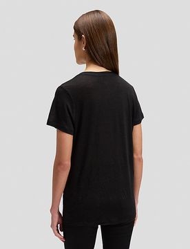 V Neck Regular Tee Black Größe S female
