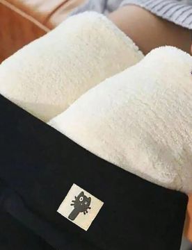 Pieza Leggings deportivos de invierno para mujer con estampado de gato, pantalones de yoga con forro térmico transpirable de cintura alta para ciclis
