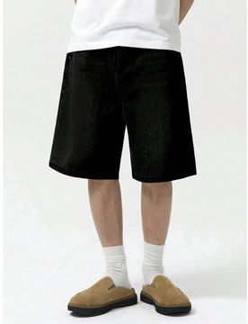 Bermudas vaqueras holgadas y casuales con bolsillos para hombre, pantalones cortos vaqueros versátiles de verano