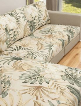 Pieza Funda de cojín de sofá con estampado de hojas, funda de cojín de asiento de sofá con estampado de hojas tropicales moderno, apto para el hog
