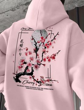 Sudadera con capucha casual de moda de calle para hombres con estampado de lema y bolsillo canguro con cordón, otoño/invierno