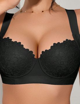 Set de 3 sujetadores inalámbricos de encaje suave y cómodo con tirantes ajustables y soporte para mujeres