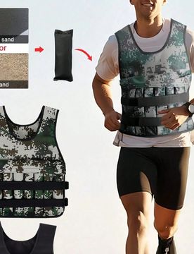 Chaleco con peso ajustable 20kg/44lbs Carga máxima - Chaleco con peso para hombres y mujeres, ideal para entrenamiento muscular, acondicionamiento f?