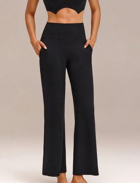 Leggings de cintura extra alta y pierna ancha FeatherFit™ Ease Into It con bolsillo, para yoga, pilates, estudio y uso diario activo