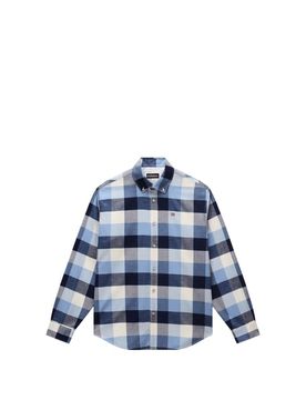 Chemise à carreaux col américain en coton