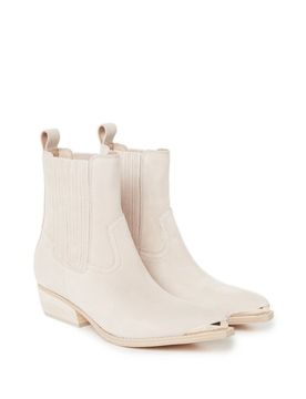 Bottines à talon en cuir velours Lanna 2