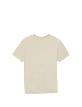 T-shirt droit brodé en coton Gris S Male