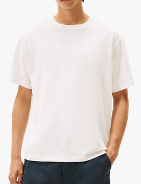 T-shirt col rond en coton Blanc XS Male