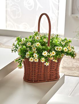 Blumenkorb mit künstlichen Margeriten Eldo