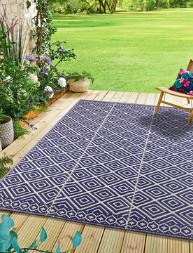Gartenteppich 175x270cm blau