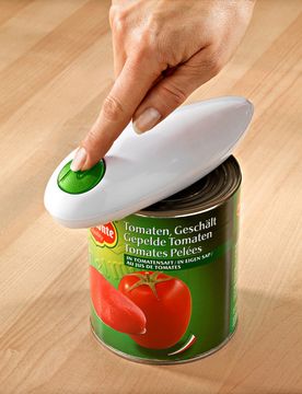Elektrischer Dosenöffner + Deckelöffner grün