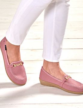 Komfort-Schuh Mokassin "Bärbel" burgund