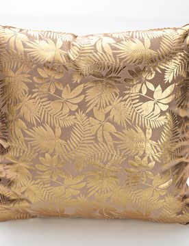 Kissenhülle gold-gemustert 45x45 cm
