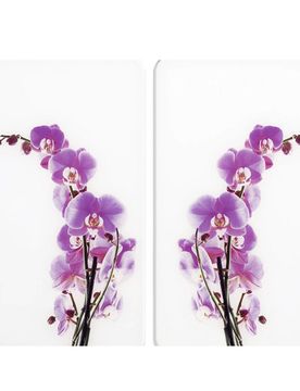 Herdabdeckplatten 2er Set Orchideenblüte