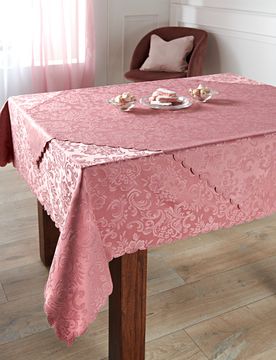 Jacquard-Tischdecke 130 x 170 cm altrosa