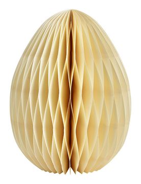 Osterdeko Osterei mit Wabenstruktur aus Papier Weiß