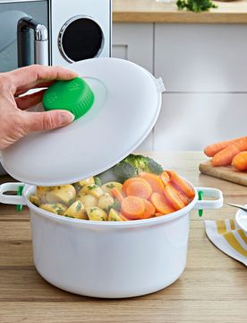 Mikrowellen-Schnellkochtopf mit Dampfventil