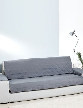 Sofaüberwurf 3-Sitzer grau, 279 x 179 cm
