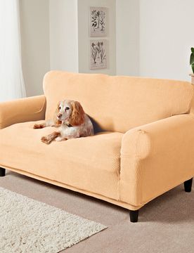 Sofabezug 2-Sitzer beige Eldo