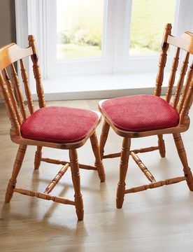 Sitzkissen mit rutschfester Unterseite rot 2er-Set
