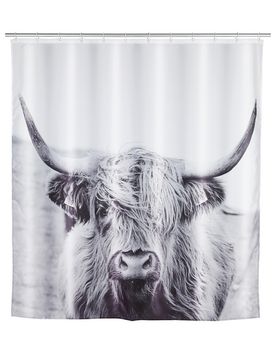 Duschvorhang Yak, Textil (Polyester), 180 x 200 cm, waschbar