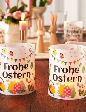 Windlicht Tischdeko Ostern 6er-Set