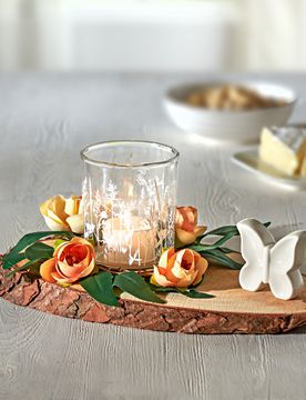 Teelichthalter-Set Frühlingsdeko mit Schmetterling