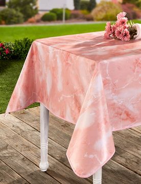 Tischdecke "Marmor" rosa, 140 x 180 cm