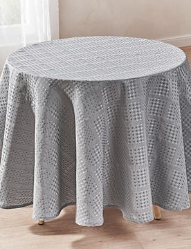 Tischdecke silbergrau, Ø 140 cm