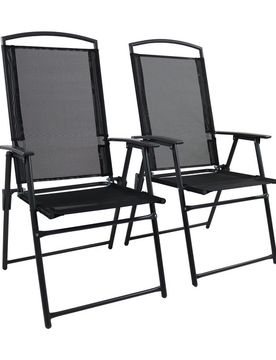 Metallgartenstuhl 2er Set Anthrazit