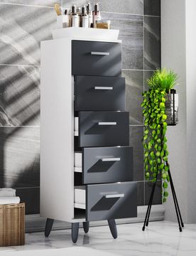 Schubladenschrank "Landos M" Anthrazit