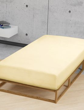 Feinjersey-Spannbetttuch gelb, 1x 140x200 cm - 160x200 cm