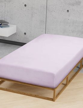 Feinjersey-Spannbetttuch flieder, 1x 90x190 cm - 100x200 cm