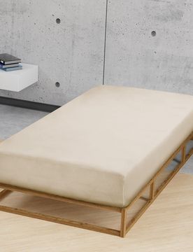 Feinjersey-Spannbetttuch kitt, 1x 90x190 cm - 100x200 cm