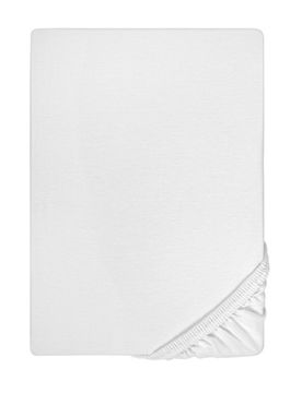 Jersey-Elastic-Boxspring-Spannbetttuch weiss, 1x 90x190 cm - 100x220 cm