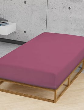 Jersey-Elastic-Spannbetttuch brombeer, 1x 180x200 cm - 200x220 cm