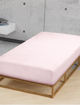 Jersey-Elastic-Spannbetttuch rose, 1x 180x200 cm - 200x220 cm