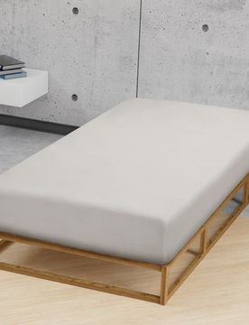 Jersey-Elastic-Spannbetttuch sturmgrau, 1x 120x200 cm - 130x220 cm