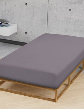 Jersey-Elastic-Spannbetttuch silber/grau, 1x 140x200 cm - 160x220 cm