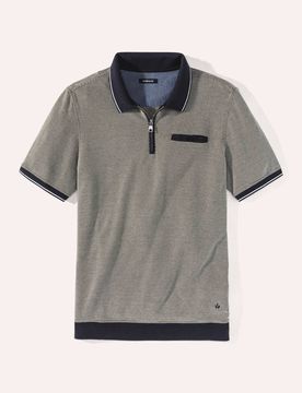 Gentleman-Polo, , Farbe Grün, 62/64, luftige Baumwolle gepflegte Strickoptik Herren